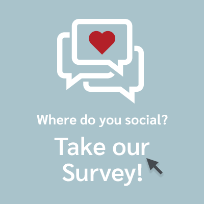 Social survey for CCI - promo block in grey