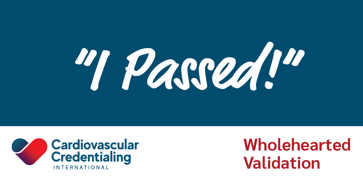 cardiovascular credential - I passed promote your credential